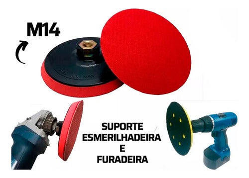 Kit Esmerilhadeira Lixadeira Angular 4.1/2 Pol 115mm 750w 22