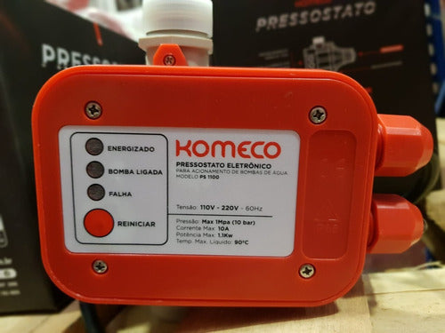 Pressostato Komeco Ps1100 Clássico (bivolt) Pressão (10bar