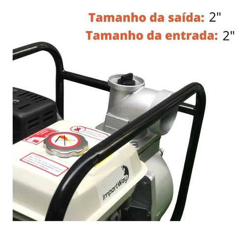 Motobomba A Gasolina 5,5hp 4 Tempos Potente Importway 3.6 L