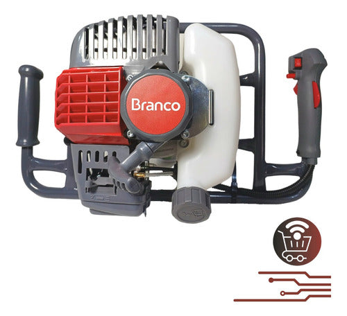 Perfurador De Solo Gasolina Branco Bps52 Broca 20 E 30 Cm