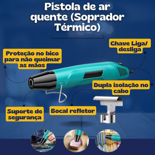 Soprador Térmico Com Bico 320w 110v De Ar Quente Portátil