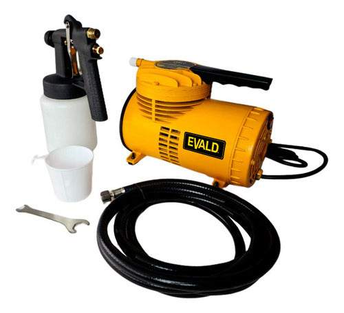 Compressor Ar Direto Kit Pistola 1/4 Hp 190w Evcad-250 Evald