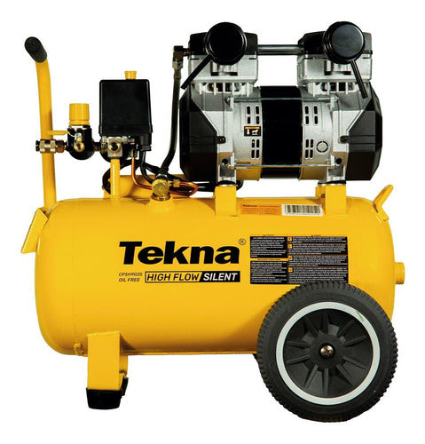 Compressor De Ar 2,5 Hp 24 Litros 9,1 Pés Isento Óleo Tekn