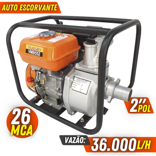 Moto Bomba Profissional Á Gasolina 4t 5,5hp 163cc 2  Vulcan