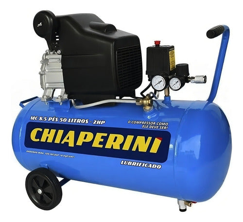 Compressor De Ar Elétrico Portátil Chiaperini Mc 8.5/50l 5