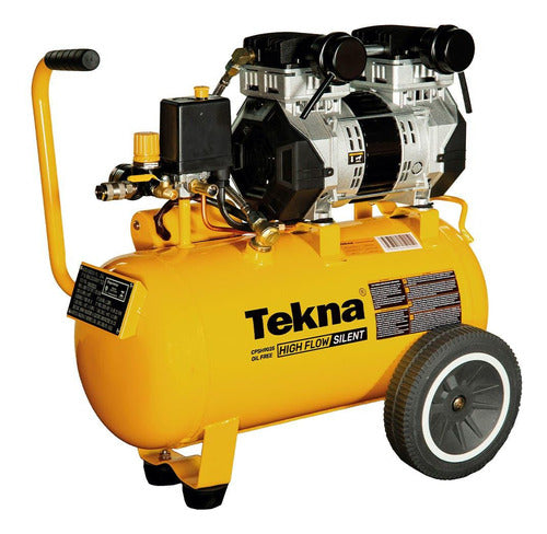 Compressor De Ar 2,5 Hp 24 Litros 9,1 Pés Isento Óleo Tekn