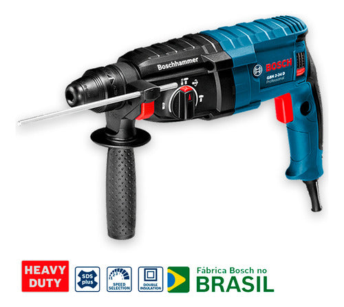 Martelete Rompedor Bosch Gbh 2-24d 820w 220v Com Maleta E Co