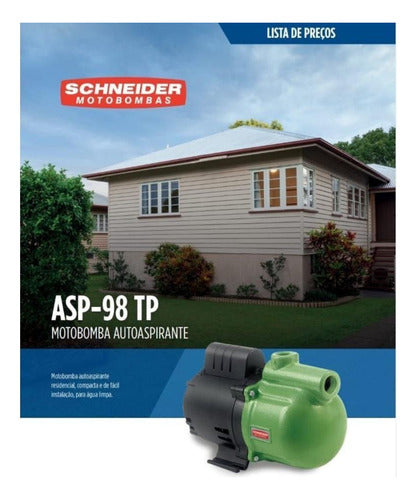 Schneider Asp98 Bomba Auto Aspirante 1/2cv 220v Cor Verde Fa