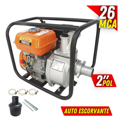 Moto Bomba Profissional Vulcan 4t 2  5,5hp 163cc 26mca 36m3