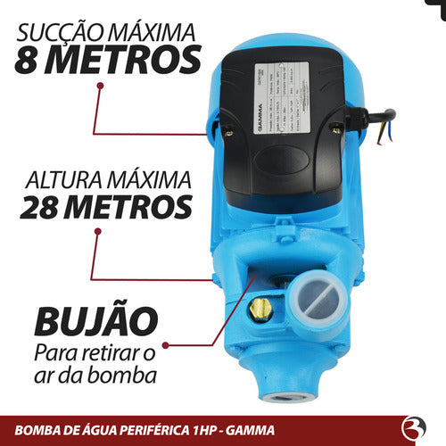 Gamma G2767 Biv Bomba D Água Periférica 1cv 750w