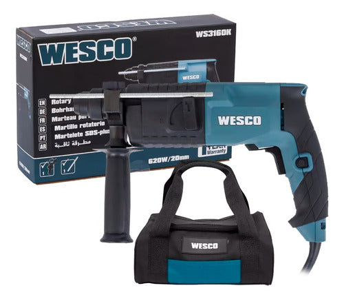 Martelete Eletropneumático  Wesco Ws3160k Azul Com 620w De