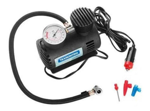 Compressor Ar Portátil Para Carros 300 Psi 50 W 12v Cor Pre