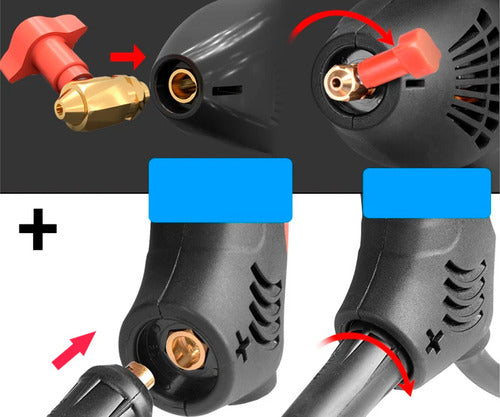 Pistola De Solda Inversora Mma 120a 220v Com Máscara De Sol