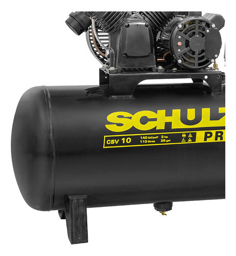 Compressor De Ar 2hp 10 Pés 110 Litros Pro Csv 10/110 Schul