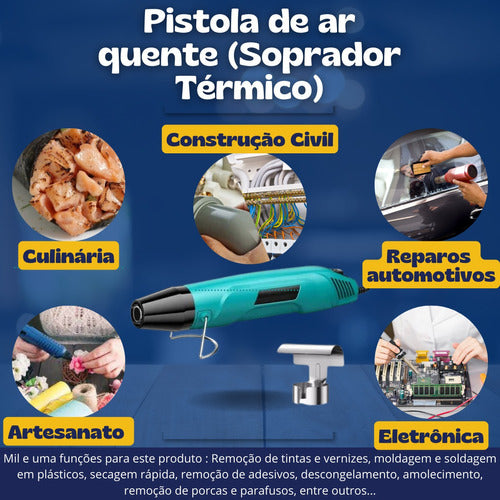 Soprador Térmico Com Bico 320w 110v De Ar Quente Portátil