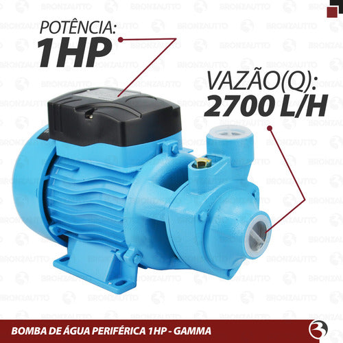 Gamma G2767 Biv Bomba D Água Periférica 1cv 750w