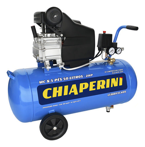 Compressor De Ar Elétrico Portátil Chiaperini Mc 8.5/50l 5