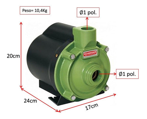 Schneider Bcr-2010 Bomba Centrífuga Verde 220v 60 Hz