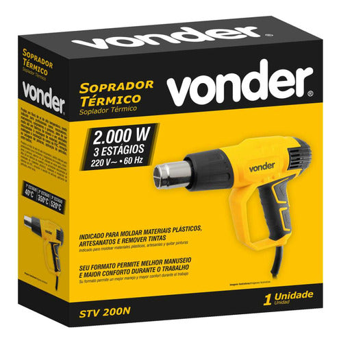 Soprador Térmico Vonder Profissional Stv150 500° Com 4 Bic