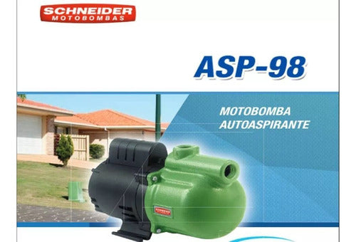 Schneider Asp98 Bomba Auto Aspirante 1/2cv 220v Cor Verde Fa