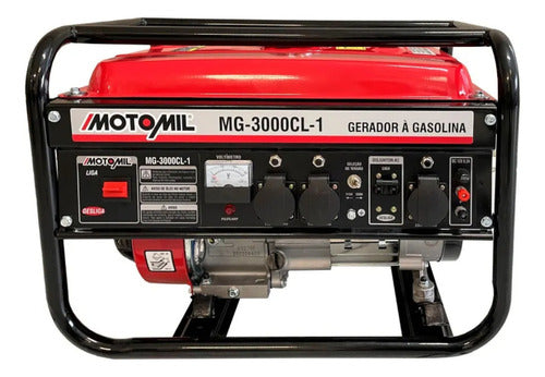 Gerador De Energia 2,8kva A Gasolina Mg-3000cl-1 Motomil