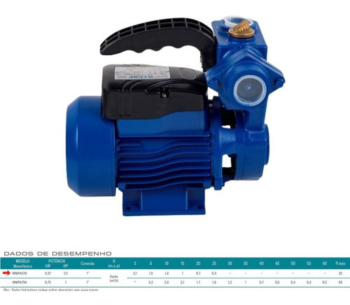 Motobomba Periférica Poço Auto Aspirante Wmpa37h 1/2cv Cla