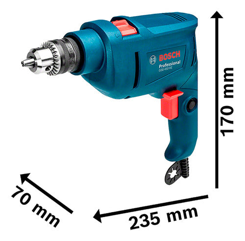 Furadeira De Impacto Gsb 450 Re 450w 3/8pol 127v Bosch