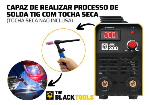 Máquina Inversora De Solda Portatil Mma Eletrodo Tig 220v T