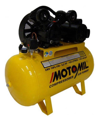 Compressor De Ar 2hp 140psi Cmv-10pl/100a Motomil Cor Amarel